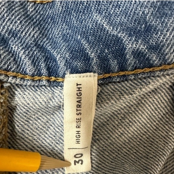 PacSun High Rise Straight Ripped Jeans Light Wash Size 30 - Picture 4 of 5